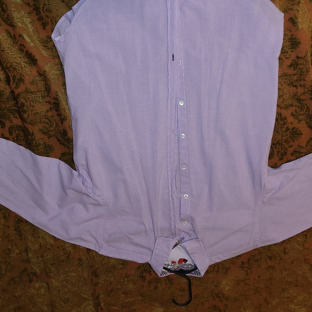Mens light purple button up shirt